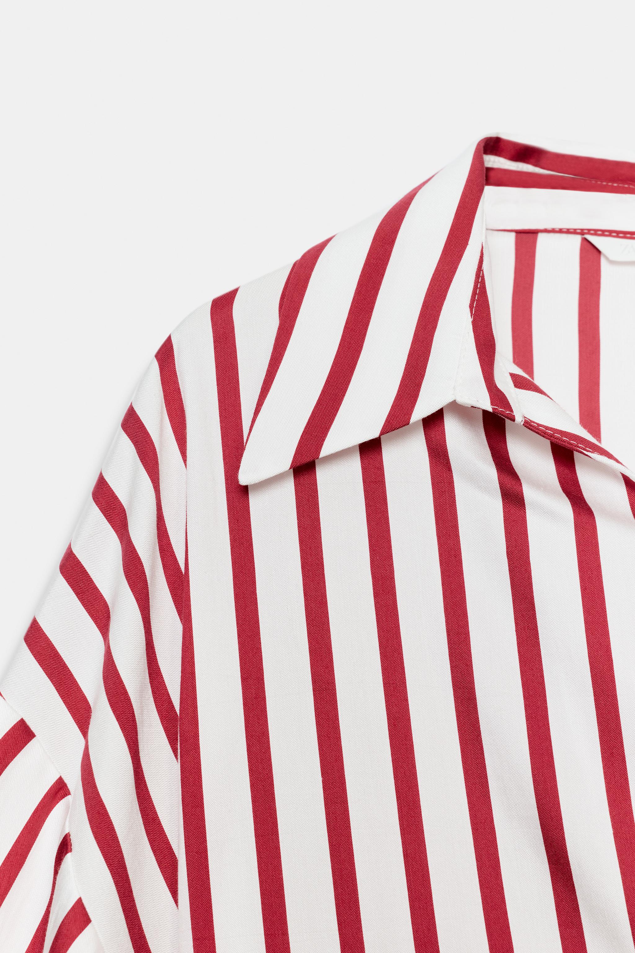 STRIPED PUFF SLEEVE SHIRT